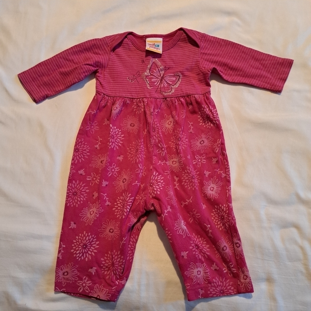 Sweet Potatoes 6 months pink romper
